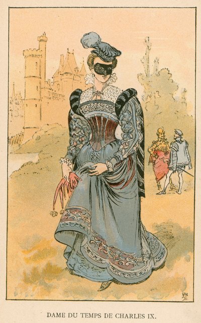 チャールズ9世の時代の女性 作： Albert Robida