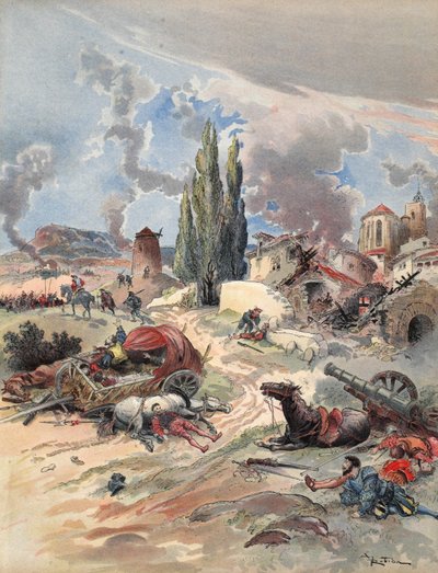 プロヴァンスの荒廃、「Francois Ier: Le Roi Chevalier」のイラスト、George G. Toudouze、パブ。 1909年（カラーリソ） 作： Albert Robida