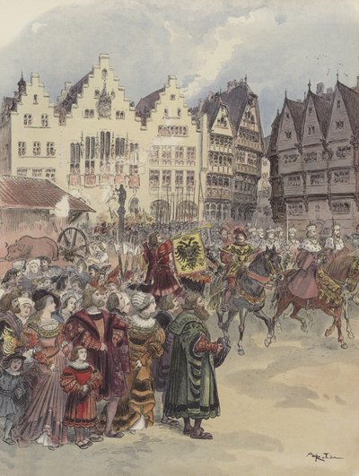 帝国への選挙（1519年6月28日） 作： Albert Robida