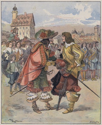 A・ロビダが描いた「Le Capitaine Bellormeau」のイラスト（カラーリトグラフ版 作： Albert Robida