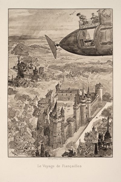 20世紀のイラスト：電気生活 作： Albert Robida