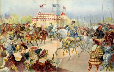 6月7日に行われたフランドル地方の黄金の布のキャンプのインタビュー 作： Albert Robida