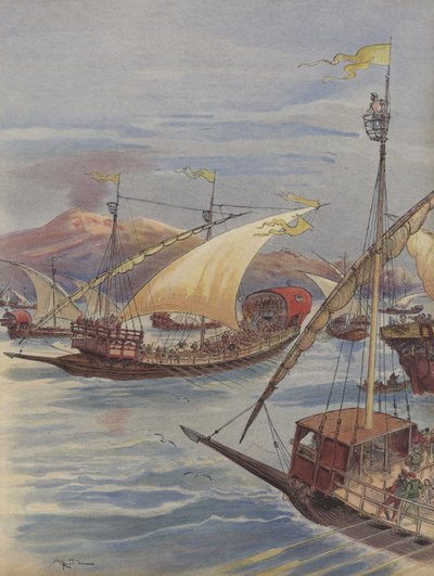 ナポリのドリア艦隊 作： Albert Robida