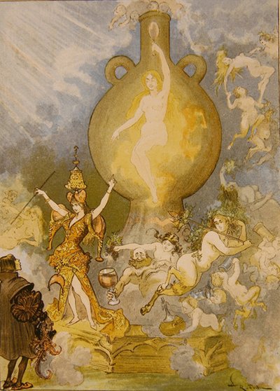 パンタグリュエルが聖瓶の神託を受ける 作： Albert Robida