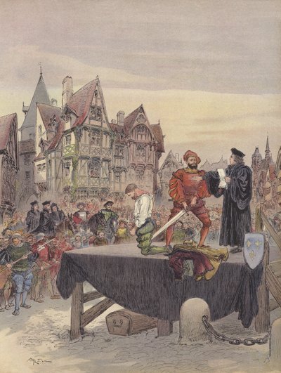 聖バリエは足場で許される 作： Albert Robida