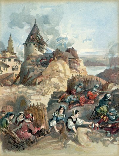 第6次イタリア戦争 作： Albert Robida