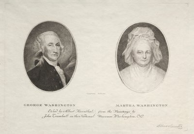ジョージとマーサ・ワシントン 作： Albert Rosenthal