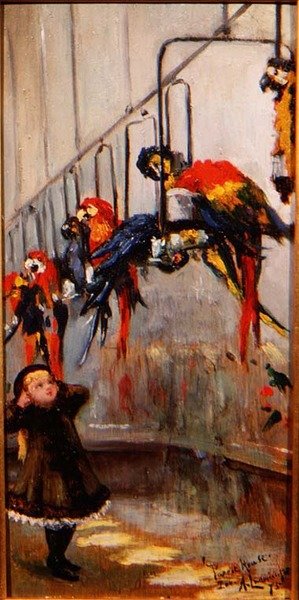 ロンドン動物園「オウムの家 作： Albert Snr. Ludovici