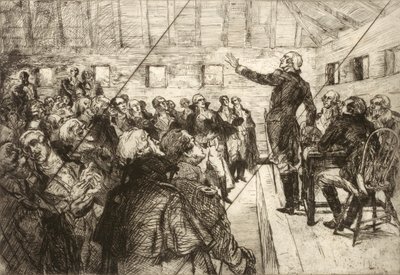 ワシントンは軍事独裁政権を阻止した（ポートフォリオ『The Bicentennial Pageant of George Washington』より、キャンセルされたプレート） 作： Albert Sterner