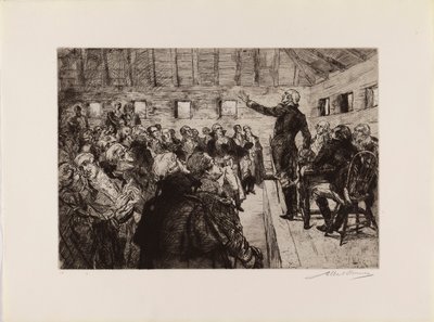 ワシントンは軍事独裁政権を阻止した（ポートフォリオ『ジョージ・ワシントン生誕200周年記念ページェント』より） 作： Albert Sterner