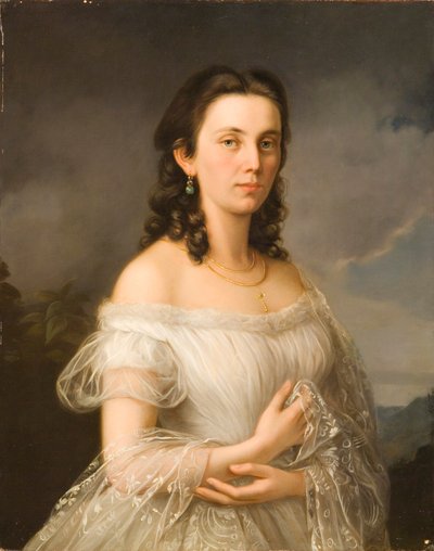アルベルト・テーア（1815～1902） - リヒテンシュタイン王女ユリア（1817～1895）、旧姓ポトッキ伯爵夫人 作： Albert Theer