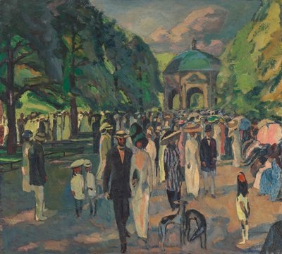 ミュンヘンのホーフガルテンで 作： Albert Weisgerber
