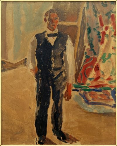 シャツ袖の自画像 作： Albert Weisgerber