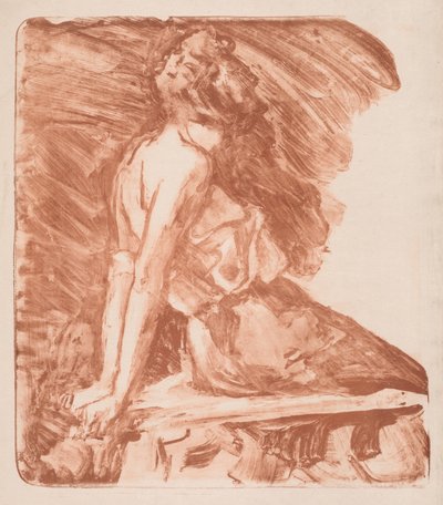 背中に手を回す女性 作： Albert de Belleroche