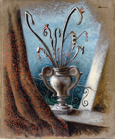 Fleurs (öljy kankaalle) 作： Alberto  Savinio