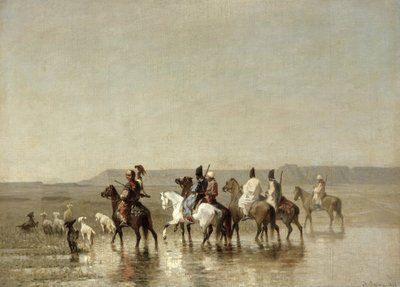 鷹狩り、1862 作： Alberto Pasini