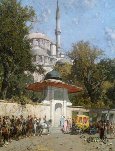 1872年のモスク。 作： Alberto Pasini