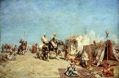 アラブ野営地、 作： Alberto Pasini