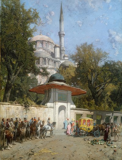 モスク。 1872 作： Alberto Pasini