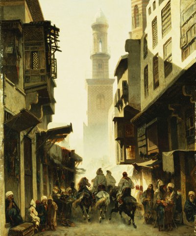 ダマスカスのストリートシーン、1861 作： Alberto Pasini