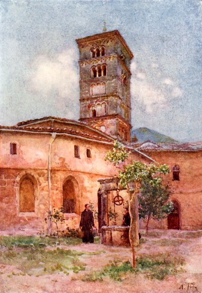 サンタスコラスティカ修道院の庭園、スビアコ 作： Alberto Pisa