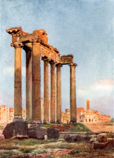 ディイコンセンサスのポルティコからの土星の寺院 作： Alberto Pisa