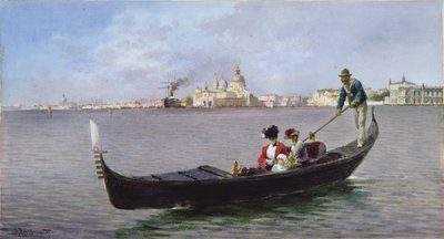 ラグーンに出て：ヴェネツィア（紙に水彩） 作： Alberto Prosdocini or Prosdocimi