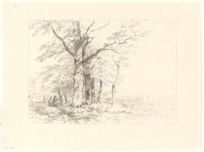 風景の中のオークの研究 作： Albertus Brondgeest