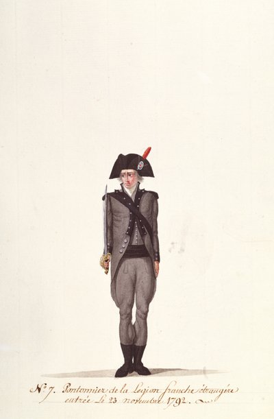 1792年11月23日、コペティエ出身のフランス外人部隊の先任者 作： Albertus Gregorius