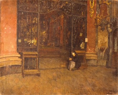 ミュンヘンのヨハネス教会の内部 作： Albin Egger Lienz