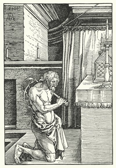 懺悔するダビデ王（エングレービング 作： Albrecht (after) Durer or Duerer