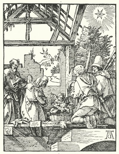 羊飼いの賛美」（エングレービング 作： Albrecht (after) Durer or Duerer