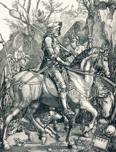死の騎士」1880年頃（彫刻版 作： Albrecht (after) Durer or Duerer