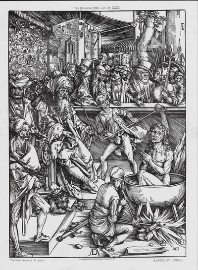 聖ヨハネの殉教（エングレーヴィング） 作： Albrecht (after) Durer or Duerer