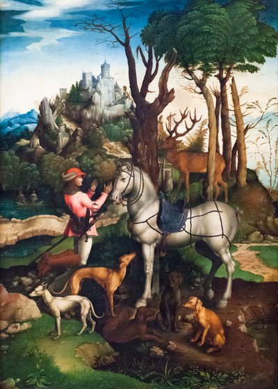 聖ユースタスのビジョン 作： Albrecht (after) Durer or Duerer