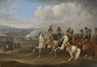 戦闘に参加するフォン・ベルガルド将軍と将校たち 作： アルブレヒト・アダム