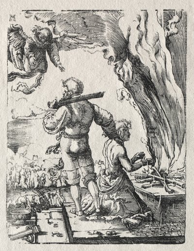 アブラハムの犠牲、c。 1520。 作： Albrecht Altdorfer