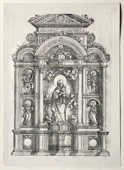 レーゲンスブルクの美しいマリアの祭壇、1520年。 作： Albrecht Altdorfer