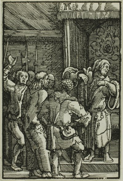 『人間の堕落と贖い』より カヤファの前のキリスト 作： Albrecht Altdorfer