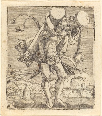 ゲードの柱を搭載したヘラクレス 作： Albrecht Altdorfer