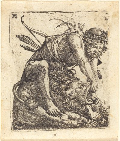ネメアの獅子に打ち勝つヘラクレス 作： Albrecht Altdorfer