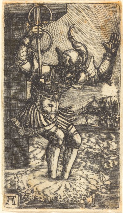 テヴェレ川に飛び込むホレイショ・コクレス 作： Albrecht Altdorfer