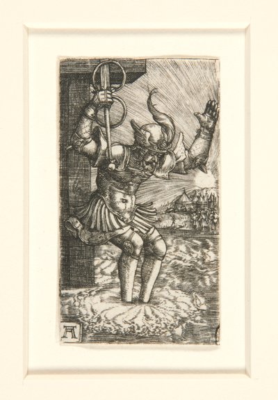 テヴェレ川に飛び込むホレス・コクレス 作： Albrecht Altdorfer