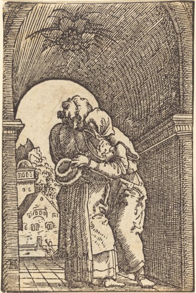 アンナを抱きしめるヨアヒム 作： Albrecht Altdorfer