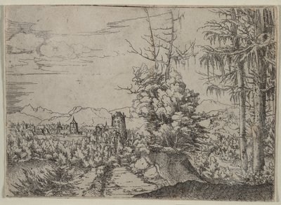 2本の松のある風景 作： Albrecht Altdorfer