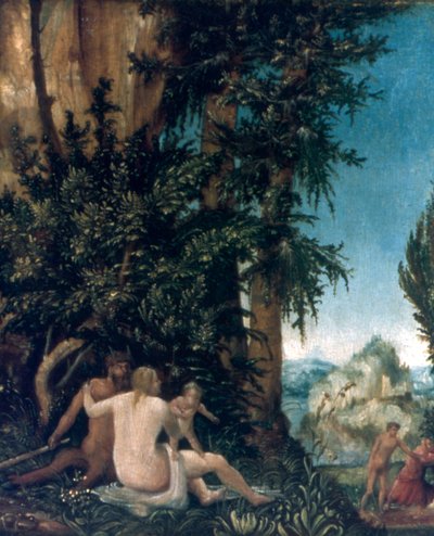 サテュロス一家のいる風景、1507年 作： Albrecht Altdorfer