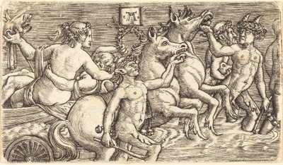 トライアンフでシーゴッドが率いる恋人たち 作： Albrecht Altdorfer