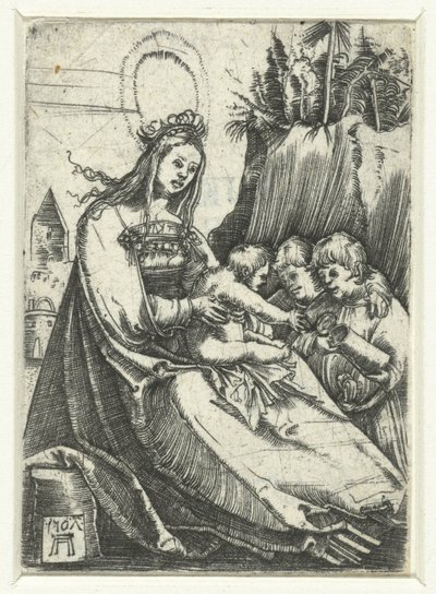 幼子キリストと二人の少年とマリア 作： Albrecht Altdorfer