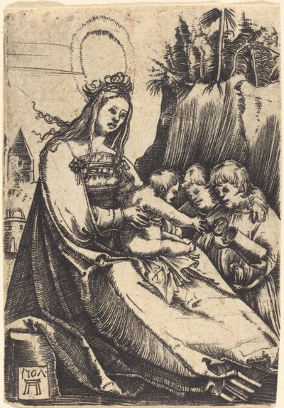 メアリーと子供と二人の男の子 作： Albrecht Altdorfer