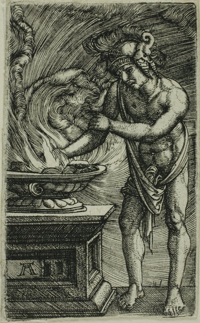 手を焼くムキウス・スカエボラ 作： Albrecht Altdorfer
